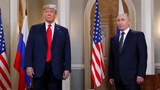 Donald Trump a Vladimir Putin bhem setkání v Helsinkách (16. ervence 2018)