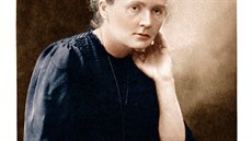 Dobový portrét Marie Curie s vlastnoručním podpisem