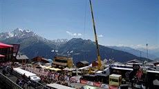 Cílový prostor jedenácté etapy Tour de France.