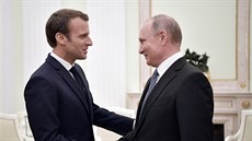 Ruský prezident Vladimir Putin se v Moskvě setkal s francouzským prezidentem...