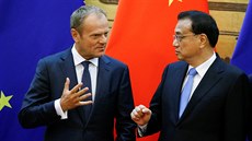 Předseda Evropské rady Donald Tusk (s předsedou čínské vlády Li Kche-čchiangem)...