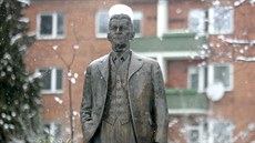 Socha pr�myslníka Tomá�e Bati v Otrokovicích (v letech 1939�1946 se m�sto...