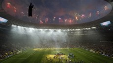 Stadion Lužniky ve víru oslav mistrů světa z Francie.