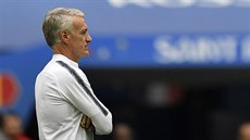 Didier Deschamps na tréninku francouzské reprezentace.