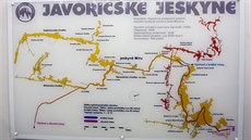 Mapa zobrazující vekeré v souasnosti objevené prostory zhruba...