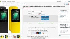 Nabídky falešných Nokií 8110 4G na portálu eBay