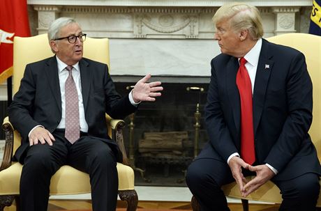Americký prezident Donald Trump se setkal s pedsedou Evropské komise...