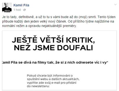 Fila spustil svůj placený web "Ještě větší kritik, než jsme doufali" -  iDNES.cz