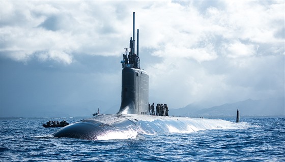 Americká ponorka USS Hawaii na manévrech RIMPAC 2018 u Havajských ostrovů 