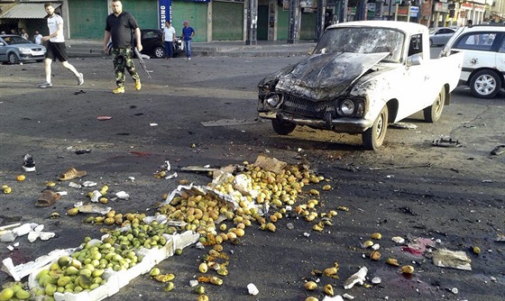 Útok v Suvajdě se odehrál v blízkosti rušného tržiště, kde se odpálil...
