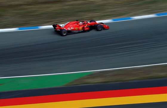 Sebastian Vettel na trati domácí Velké ceny Německa