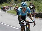 Estonský cyklista Tanel Kangert na ele 17. etapy Tour de France.