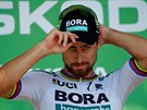 Slovák Peter Sagan se chystá posté v kariée obléknout do zeleného trikotu pro...