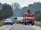 Při nehodě dvou osobních aut v Třeboni zemřeli tři lidé a dalších šest se...