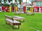 Nov oteven park na Mendlov nmst v Brn.