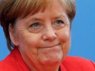 Německá kancléřka Angela Merkelová odpovídá na dotazy novinářů při své tradiční...