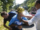 PO PÁDU. Kolumbijský cyklista Nairo Quintana vyhrál 17. etapu Tour, v té dalí...