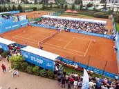 Momentka z finle 10. ronku tenisovho turnaje v Olomouci