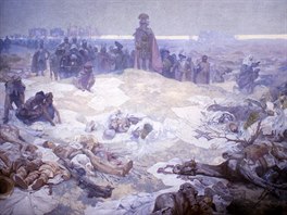 Alfons Mucha: Po bitvě u Grunwaldu (1410), (1924, vaječná tempera, olej,...