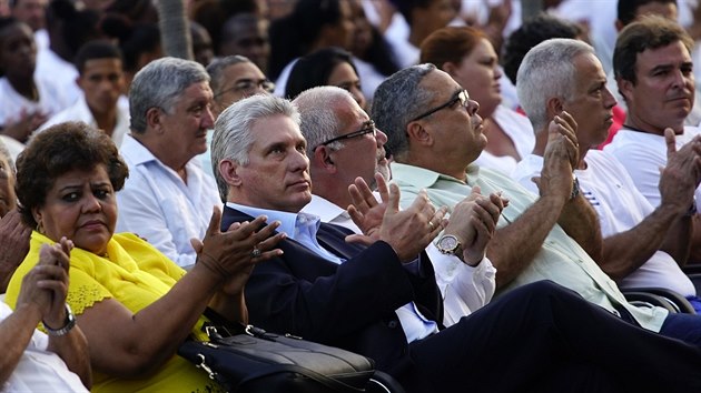 Kubnsk prezident Miguel-Daz Canel v Havan (13. ervence 2018)
