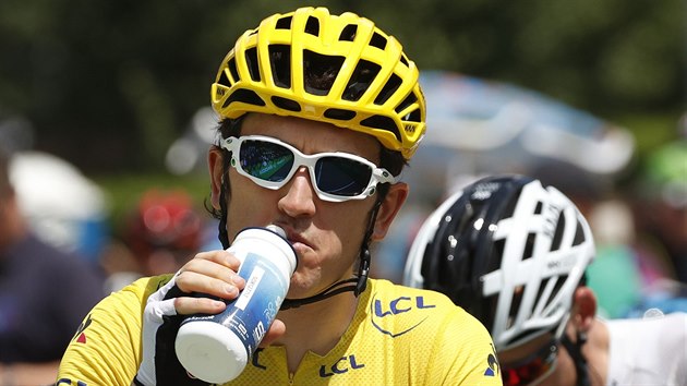 Ldr Geraint Thomas ped startem sedmnct etapy Tour de France.