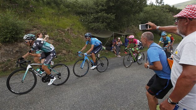 Rafal Majka a Alejandro Valverde v 17. etap Tour de France.