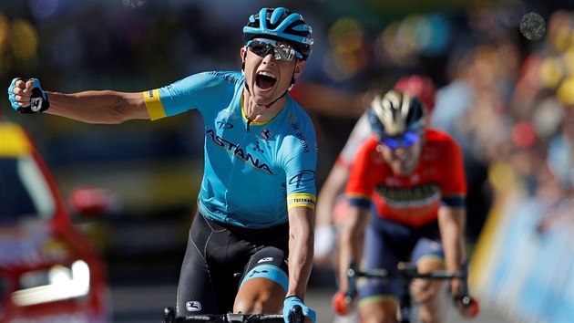 Magnus Cort Nielsen ze stáje Astana slaví triumf v 15. etapě Tour de France.