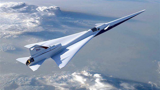 Nadzvukov dopravn letadlo X-59 QueSST vyvj pro kosmickou agenturu NASA spolenost Lockheed Martin.