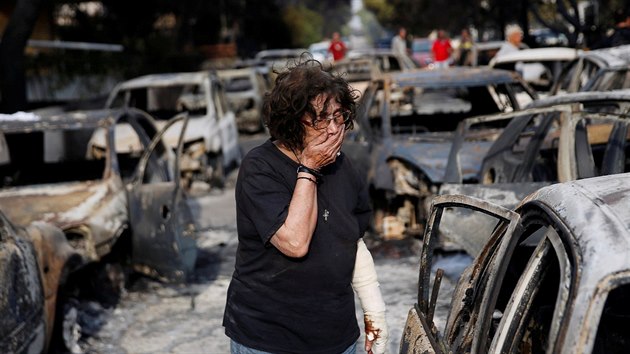 Nejméně šedesát životů si už vyžádaly lesní požáry v Řecku. (24. 7. 2018)