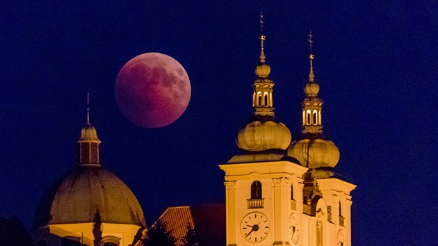 Úplné zatmění Měsíce, Svatý Kopeček u Olomouce (27. 7. 2018)
