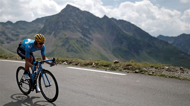 Mikel Landa v niku bhem 19. etapy Tour de France.