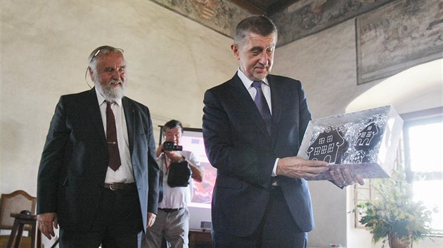 Premiér Andrej Babiš na návštěvě státního zámku v Telči.
