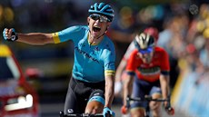 Magnus Cort Nielsen ze stáje Astana slaví triumf v 15. etap Tour de France.