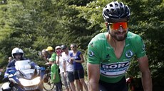 Slovák Peter Sagan s úsmvem zdolává nástrahy 15. etapy cyklistického závodu...