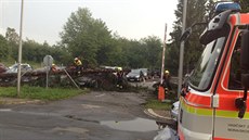 Bouřka napáchala škody na letišti v Ostravě (27. 7. 2018).