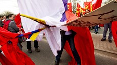 2016 � Michal �ula � Protesty proti náv�t�v� �ínského prezidenta