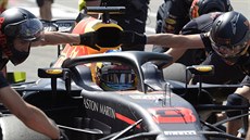 Daniel Ricciardo při tréninku na Velkou cenu Německa formule 1.