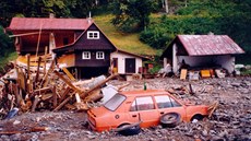 Kounov po povodních 1998.