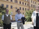 Tisková konference Davida Ratha ped vznicí v Litomicích (30. 7. 2018)