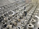 Továrna na záchodové mísy v západoindickém Morbi (listopad 2016)