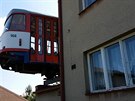 V Jihlav zaparkovala tramvaj na garái