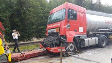 Nehoda nkolika kamion v zúení na 103. kilometru D1. V pondlí ráno uzavela...
