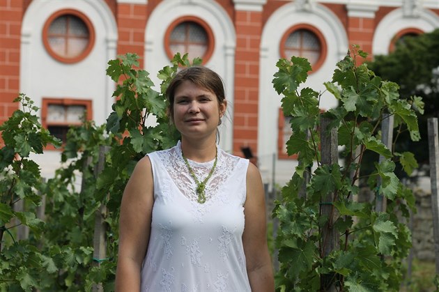 Hana Líbalová na zámecké vinici v Roudnici nad Labem