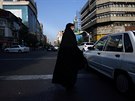 Íránská ena v ulicích Teheránu (30. ervence 2018)