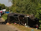 U Vyehoovic narazilo auto do stromu, spolujezdec nepeil (4.8.2018).