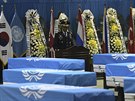 V Jiní Koreji se uskutenila ceremonie k navrácení ostatk padlých amerických...
