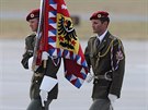 Ceremoniál pi píletu ostatk tí eských voják padlých v Afghánistánu na...