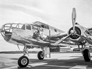 Bombardr Mitchell B - 25j z roku 1945 z hangr rakousk spolenosti Red Bull...