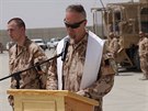 Vojáci se na základně v afghánském Bagrámu rozloučili se třemi padlými Čechy -...