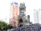 Momentka z kvalifikace koulařů na berlínském náměstí Breitscheidplatz u...